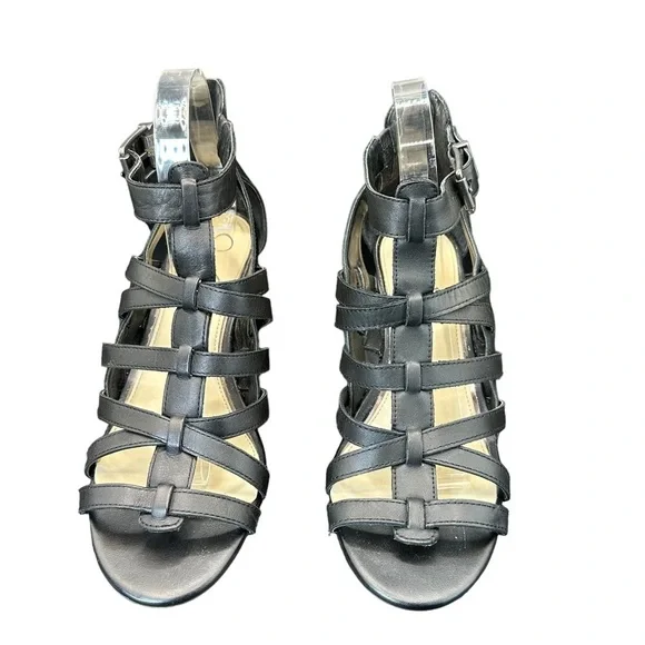 Jessica Simpson Strappy Gladiators Wedge Sandals Black Size 9.5. - Picture 5 of 11